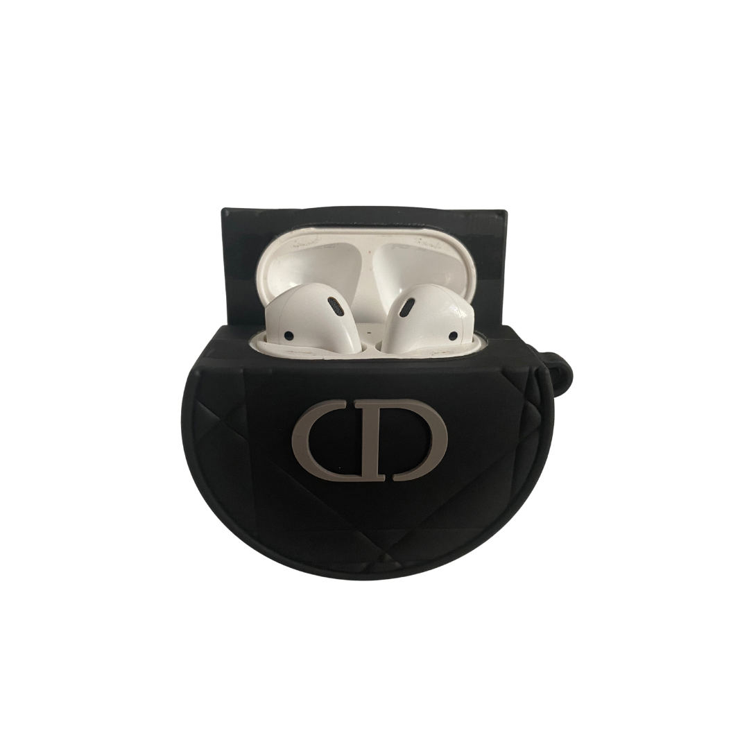 Black Designer Coin AirPods Case