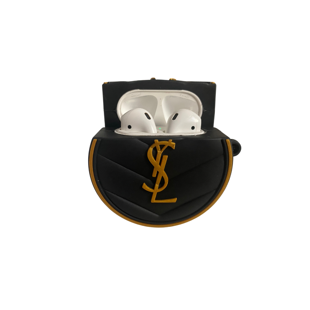 Black Designer Coin AirPods Case