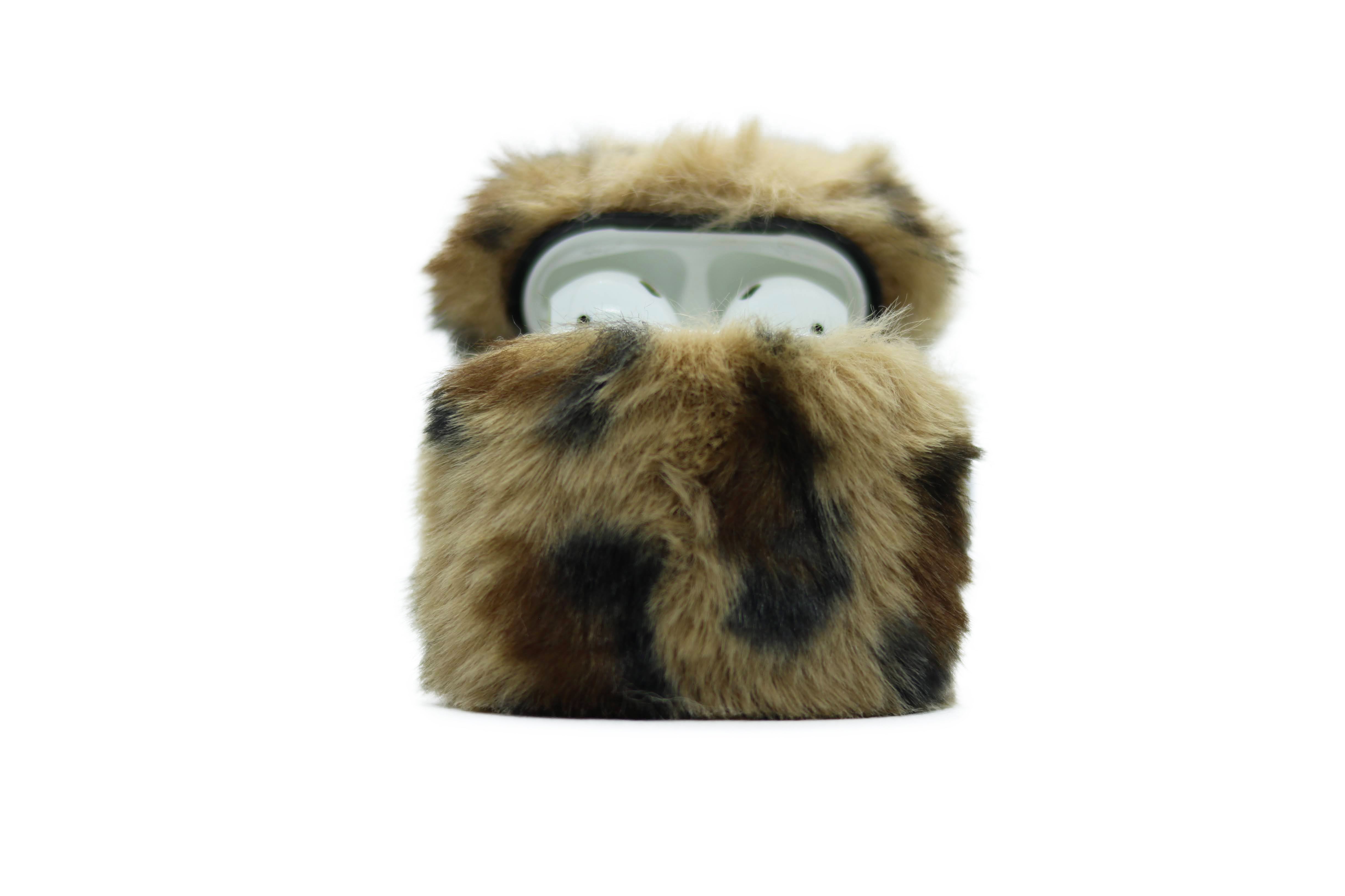 Furry Leopard AirPods Case