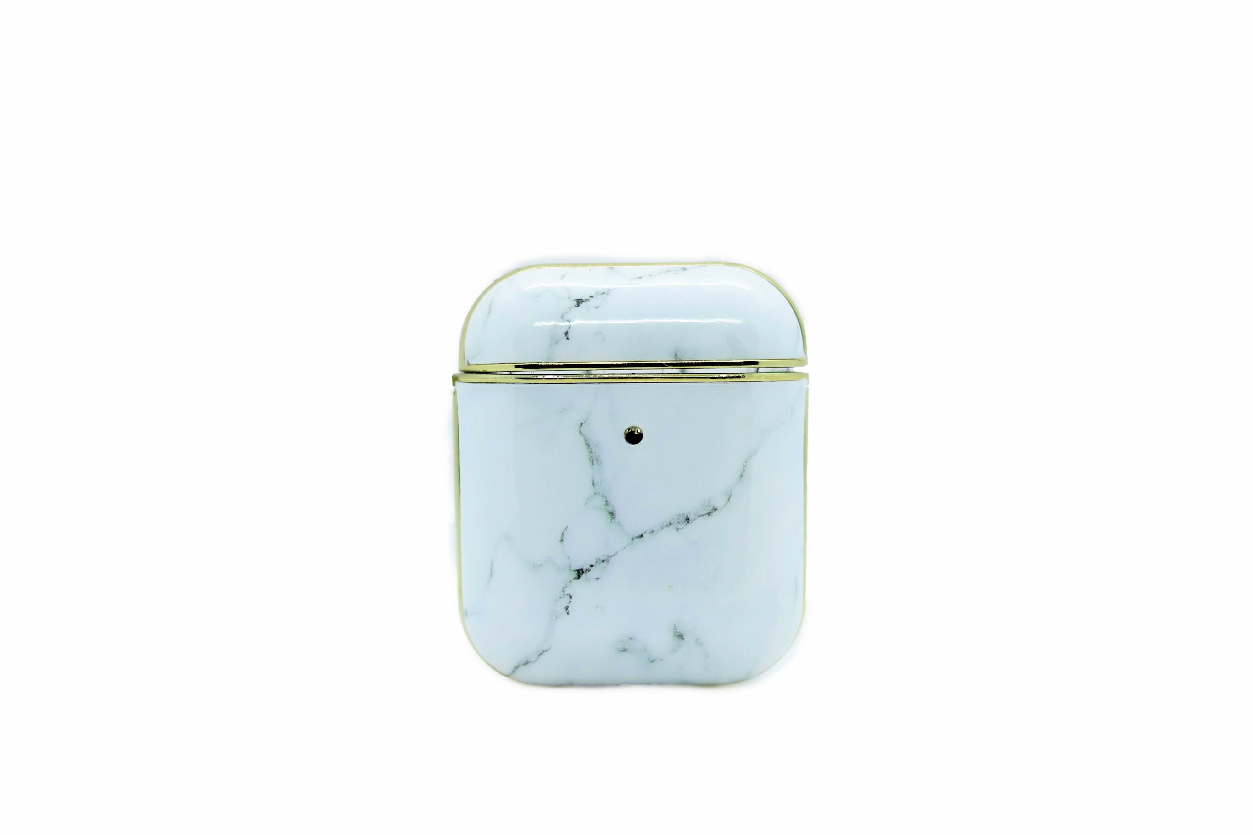 Gold Rimmed Marble AirPods Case